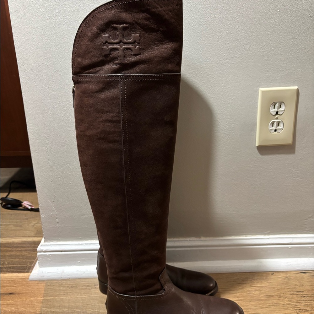 Tory Burch Chocolate Riding Boots